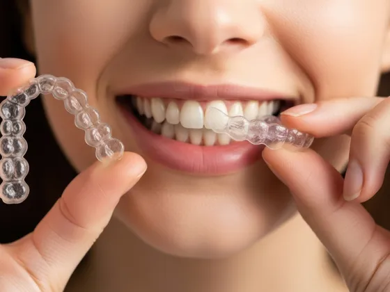 Clear aligners worn discreetly